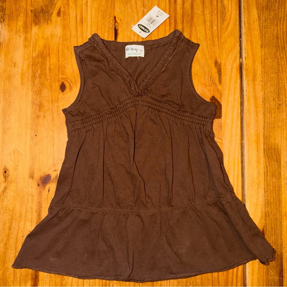NWT Old Navy Girls Sleeveless Empire Waist Tiered Dress